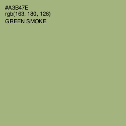 #A3B47E - Green Smoke Color Image